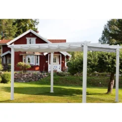 Pergola Landskap Skugga, valkoinen kehys, eri kokoja ja värejä