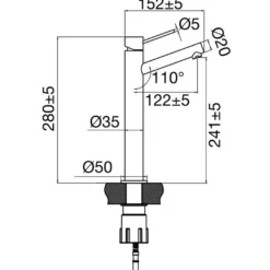 Pesuallashana Scandtap Steel Vector High Amber, kupari