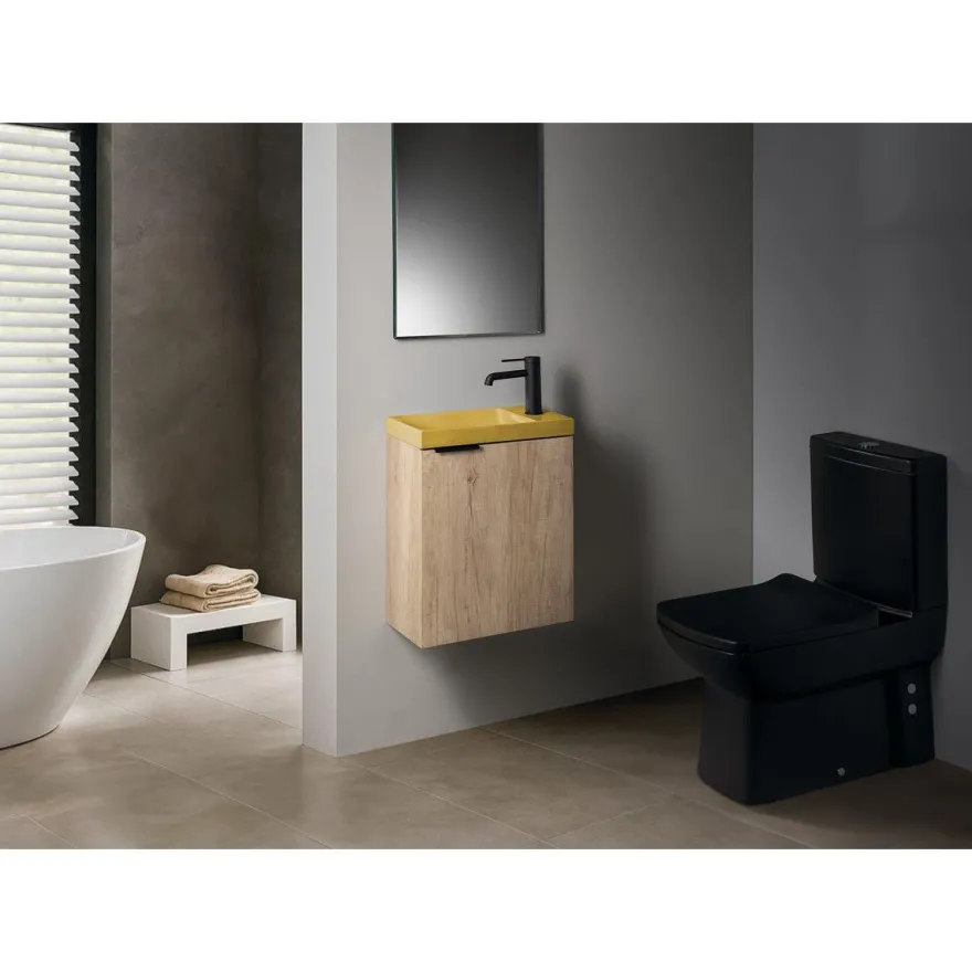 Pesuallas Interia Agos 40x22cm, vasen/oikea, betoni