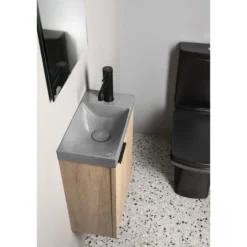 Pesuallas Interia Agos 40x22cm, vasen/oikea, betoni
