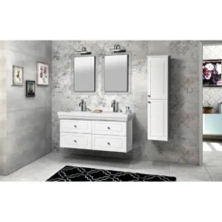 Pesuallas Interia Classic 125x54cm, ExtraGlaze-pinnoite, valkoinen