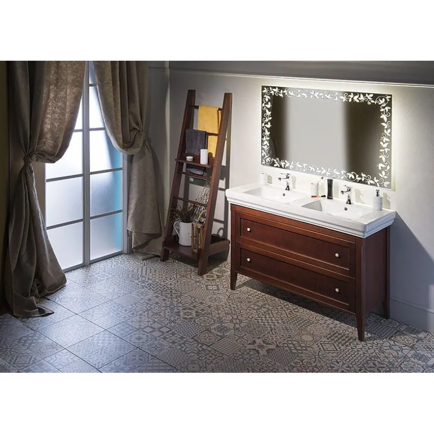 Pesuallas Interia Classic 125x54cm, ExtraGlaze-pinnoite, valkoinen