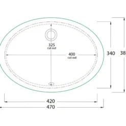 Pesuallas Lavabo Tea 205, 470x385mm, valkoinen