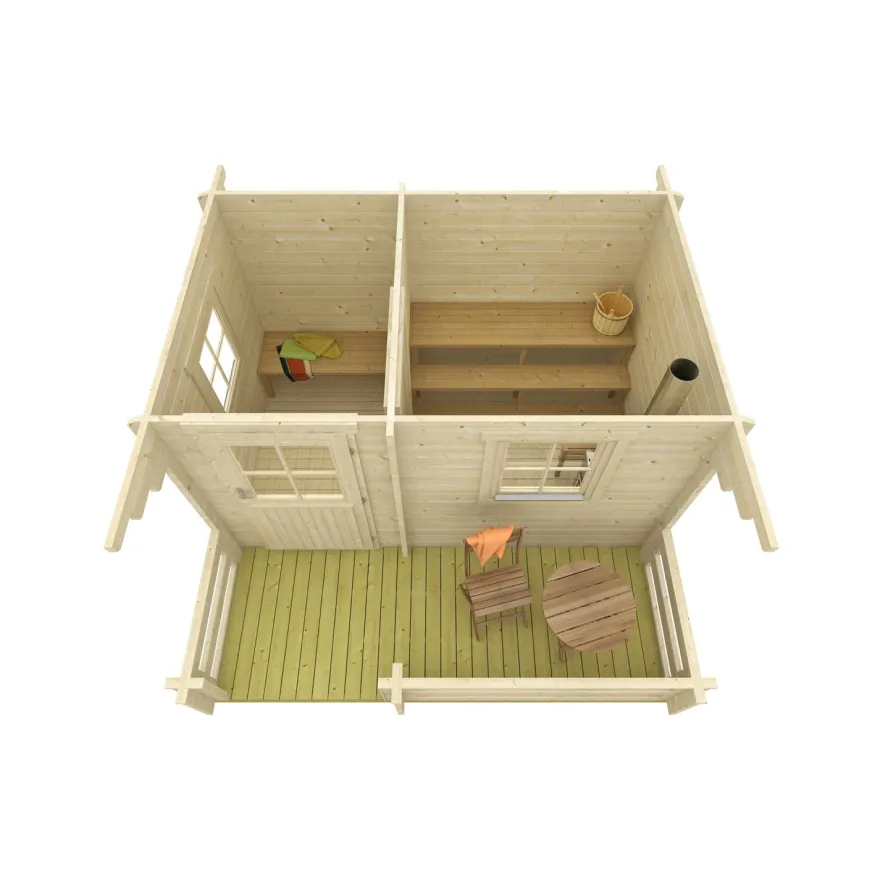 Pihasauna Skan Holz, 7.7 + 4.5m²