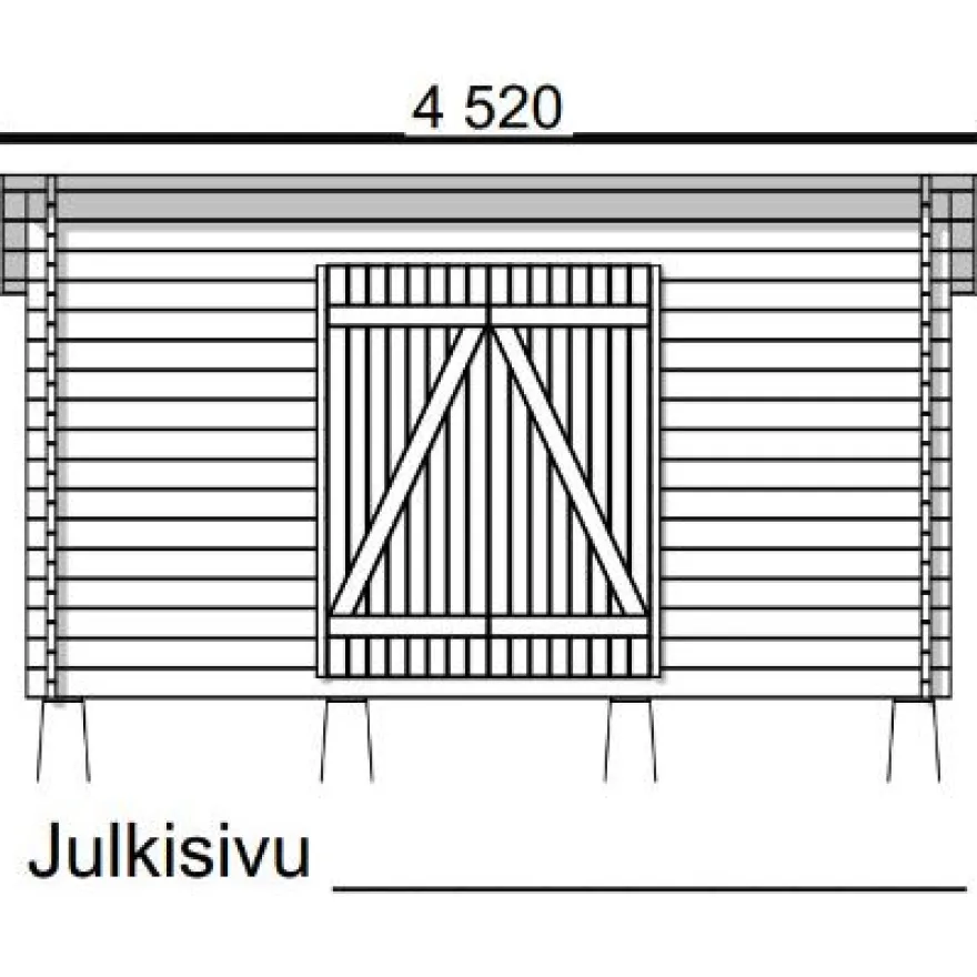 Pihavarasto/lato LP Garden P-S, 8m², pulpettikatto