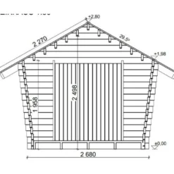 Pihavarasto/lato LP Garden U-S, 6.3m², vinoumpiseinäinen