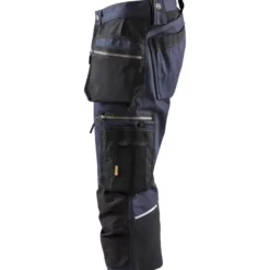 Piraattihousut Blåkläder 1597 Stretch, tummansininen/musta