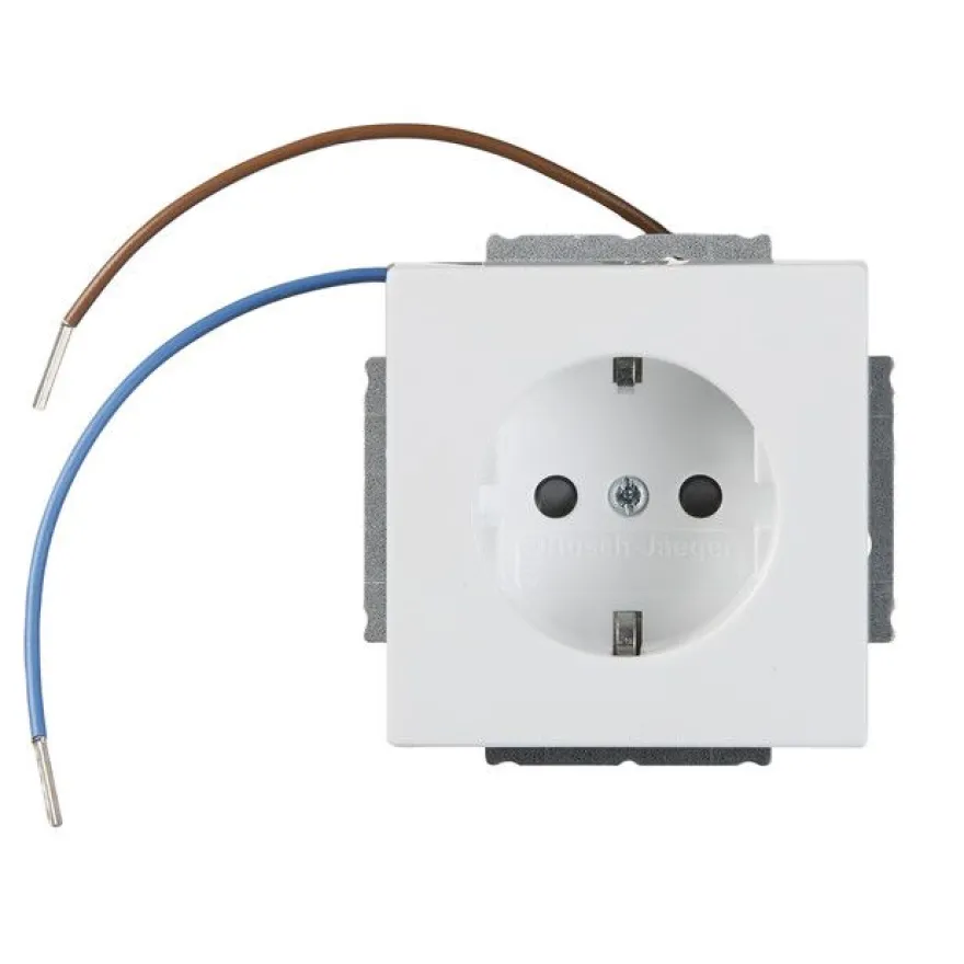 Pistorasia ABB Impressivo - 1S/16A/IP20 UKJ 0X led valkoinen