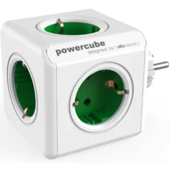 Pistorasia Allocacoc PowerCube Original, 5-osainen, vihreä/valkoinen
