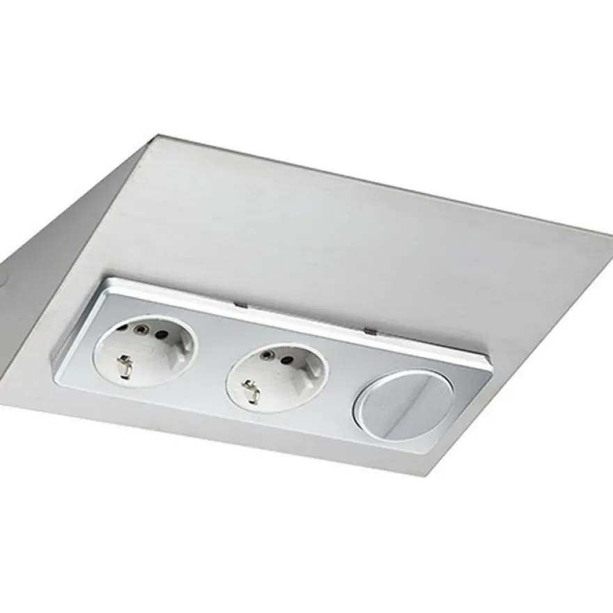 Pistorasia Limente Luxa-32, 30W, 24V LED-virtalähde, kaksoiskytkin, rst