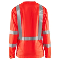 Pitkähihainen t-paita Blåkläder 3383 Highvis, huomiopunainen