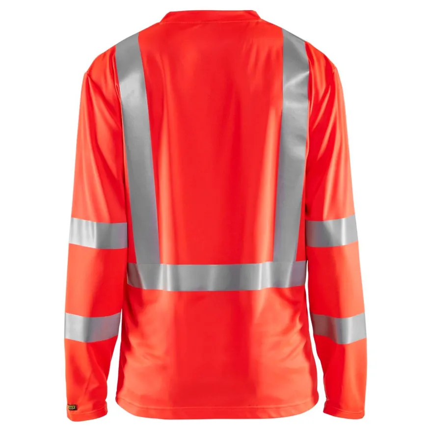 Pitkähihainen t-paita Blåkläder 3383 Highvis, huomiopunainen