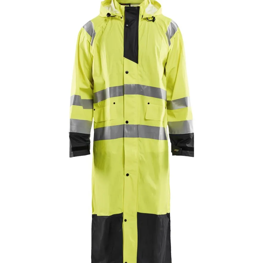 Pitkä sadetakki Blåkläder 4325 Highvis, huomiokeltainen/musta