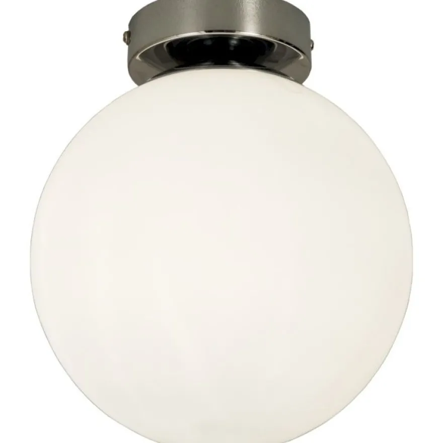 Plafondi Aneta Lighting Lido, IP23 Ø 200x225 mm, valkoinen, kromi