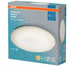 Plafondi Osram Orbis IP44 liiketunnistin 3000K valkoinen, eri kokoja