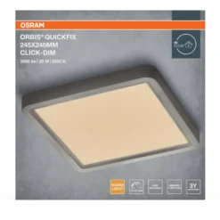 Plafondi Osram Orbis Quickfix Click Dim 830 3000K, eri vaihtoehtoja
