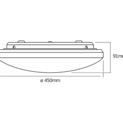 Plafondi Osram Orbis Sparkle Click-DIM 400mm 24W 3000K valkoinen