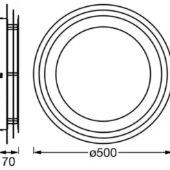 Plafondi Osram Orbis Spiral Layer pyöreä 38W 3000K valkoinen