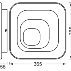 Plafondi Osram Orbis Spiral neliö Click Dim 830 3000K harmaa, eri kokoja