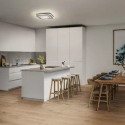 Plafondi Osram Orbis Spiral neliö Click Dim 830 3000K harmaa, eri kokoja