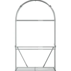 Polttopuuteline hopea 120x45x210 cm galvanoitu teräs