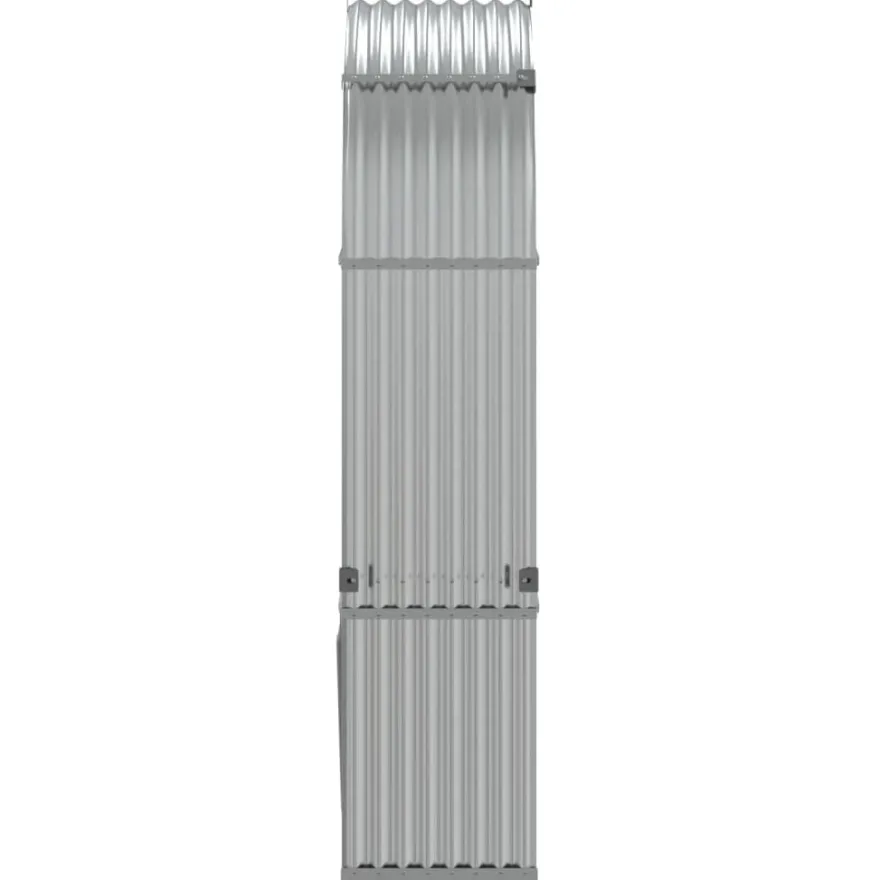Polttopuuteline hopea 120x45x210 cm galvanoitu teräs