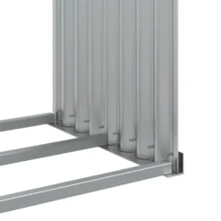 Polttopuuteline hopea 120x45x210 cm galvanoitu teräs
