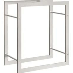 Polttopuuteline 50x28x56 cm ruostumaton teräs