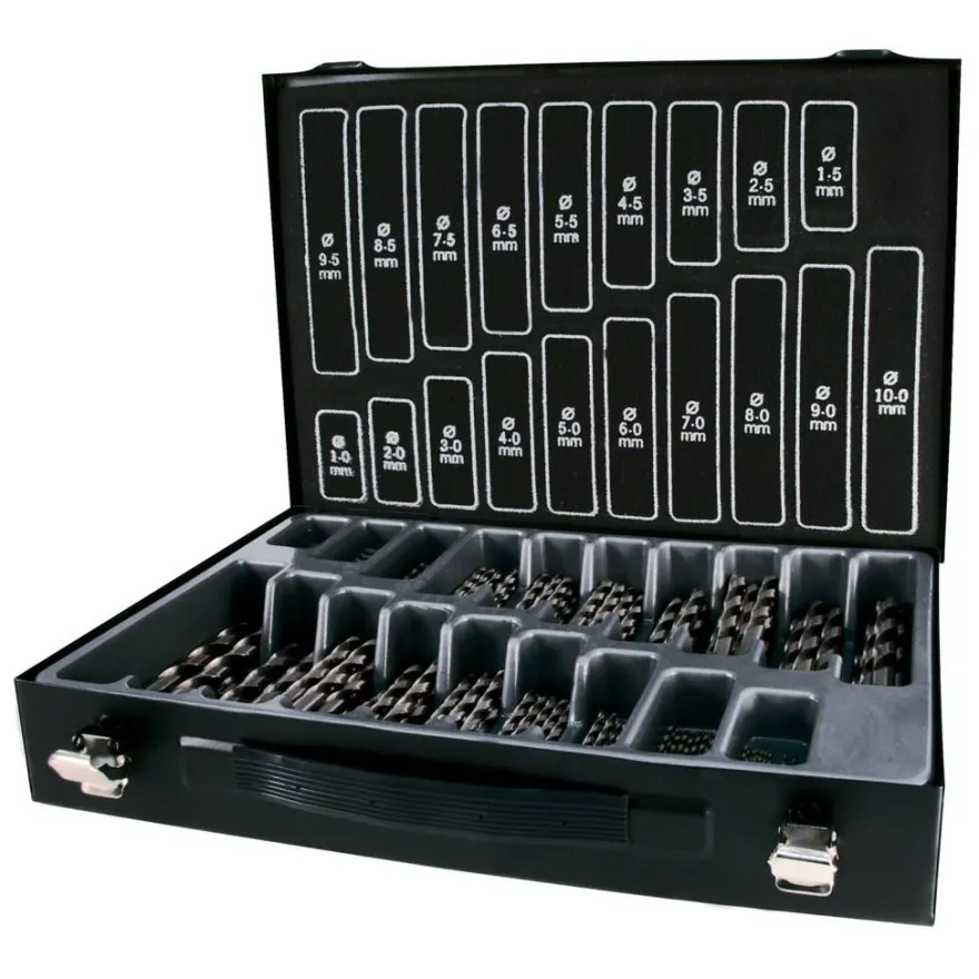 Poranteräsarja Terrax Ø1-10mm, HSS hiottu, 170-os. DIN338