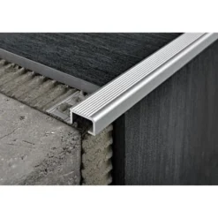 Porraskulmalista Progress Profiles Probrastep, 2,7m, 12,5mm, anodisoitu hopea