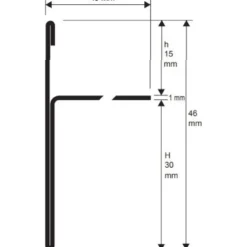 Porraskulmalista Progress Profiles Protermstep ACC, 2,7m, 15/30mm, kiiltävä rst