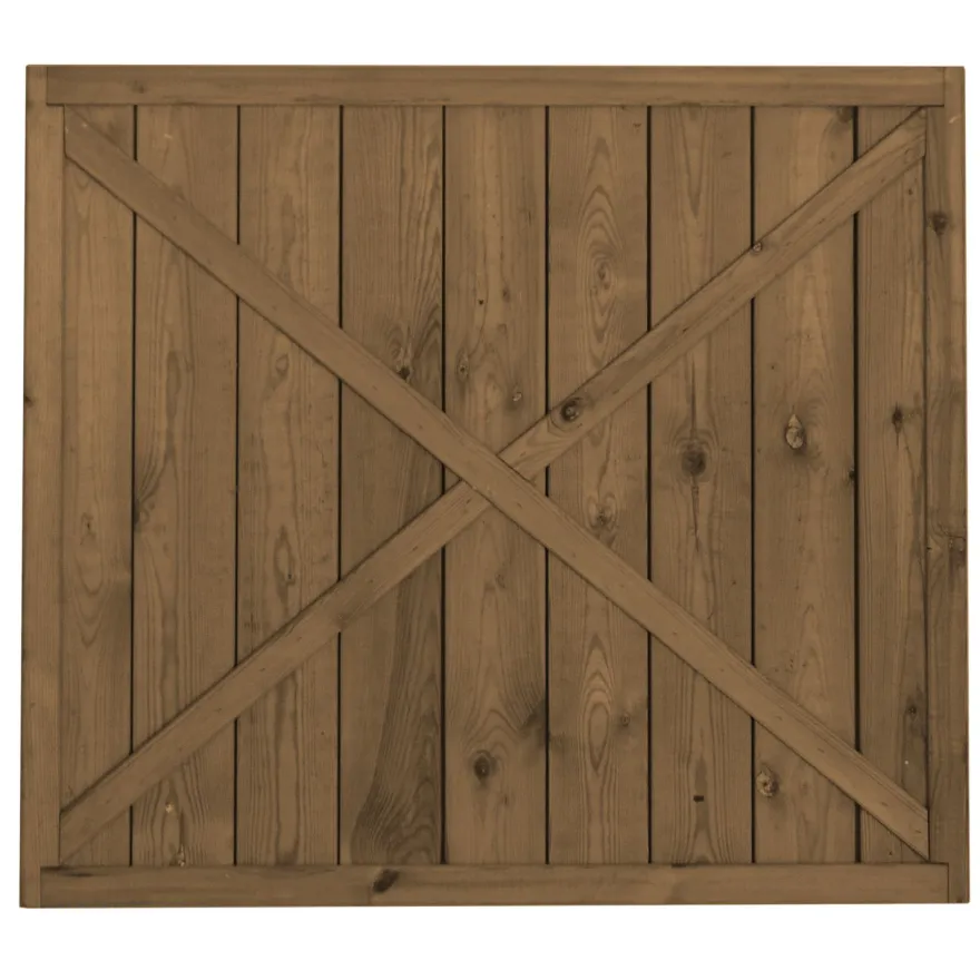 Porttielementti A27R 900x800 mm pystylauta ruskea