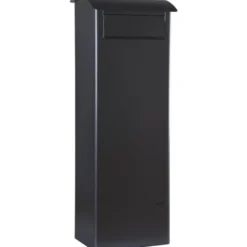 Postilaatikko Berglund M2000B, avaus takapuolelta, musta