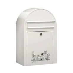 Postilaatikko Bobi Classic Muumit, 50x32x21 cm, valkoinen