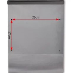 Postilaatikko ruostumattomasta teräksestä 400x120