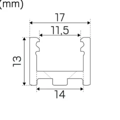 Profiili LED-nauha Hide-a-litelle U Muovi 17mm 2m