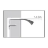 Profiilivedin Beslag Design Edge Straight, 40x18x41mm, musta