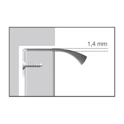 Profiilivedin Beslag Design Edge Straight, 40x18x41mm, musta