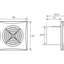 Puhallin Thermex Silent 100 CRZ