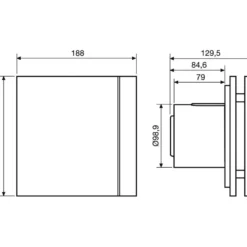 Puhallin Thermex Silent 100 CRZ Design