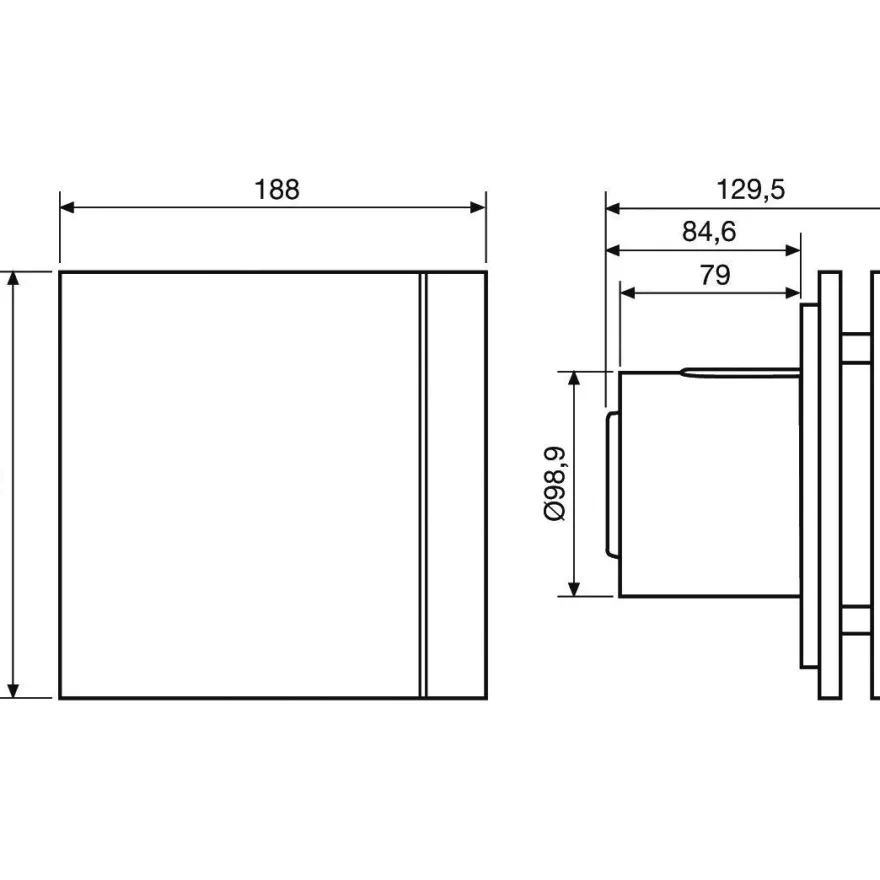 Puhallin Thermex Silent 100 CRZ Design