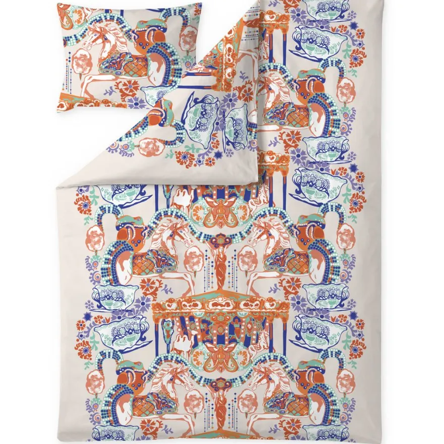 Pussilakanasetti Vallila x Linnanmäki Fanfaari 150x210cm multi