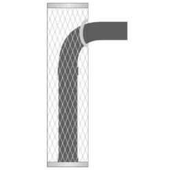 Puukiukaan Plus-kivikori 100cm + suora poistoputki 55cm ja 90-asteen poistoputki IKI Kiuas