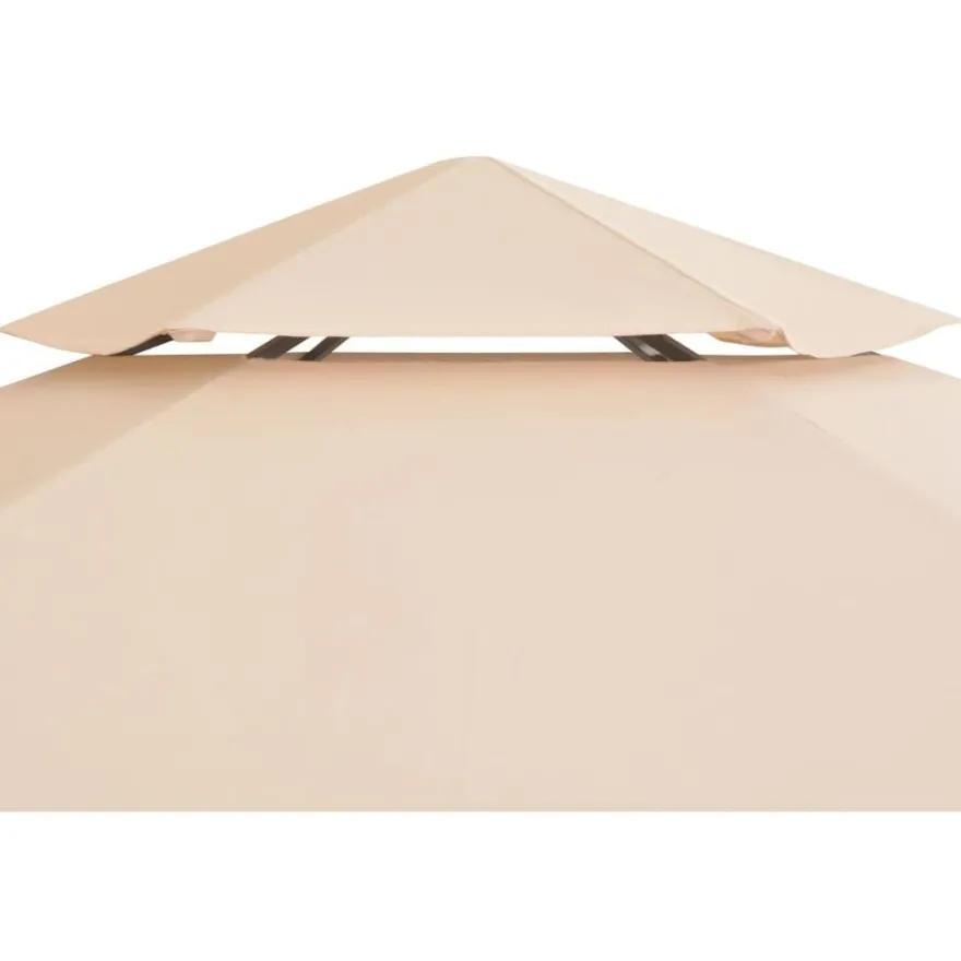 Puutarhakatos/paviljonki kuusikulmio 323x265 cm beige