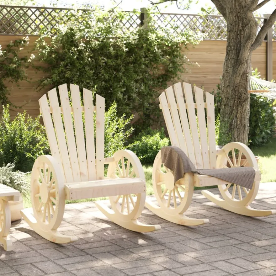 Puutarhan Adirondack-keinutuoli, täysi kuusi, eri pakkauskokoja (32794)
