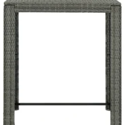 Puutarhan baaripöytä harmaa 100x60,5x110,5 cm polyrottinki