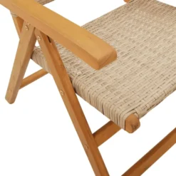 Puutarhan Nojatuolit/tuolit, täysi puu ja polyrottinki, eri pakkauskokoja ja värejä (33686)