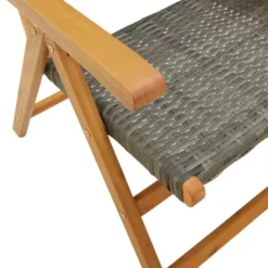 Puutarhan Nojatuolit/tuolit, täysi puu ja polyrottinki, eri pakkauskokoja ja värejä (33686)