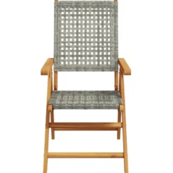 Puutarhan Nojatuolit/tuolit, täysi puu ja polyrottinki, eri pakkauskokoja ja värejä (33686)
