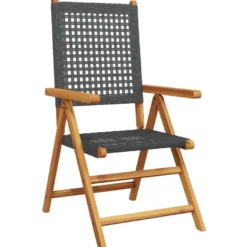 Puutarhan Nojatuolit/tuolit, täysi puu ja polyrottinki, eri pakkauskokoja ja värejä (33686)